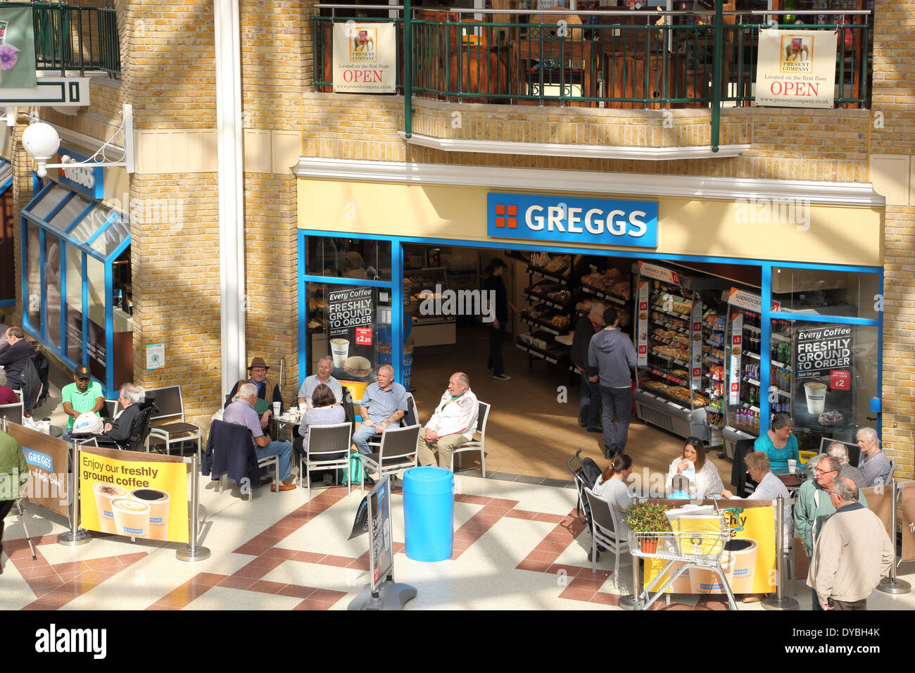 Greggs in the inside shopping market, The Martlets, in Burgess Hill Stock Photo