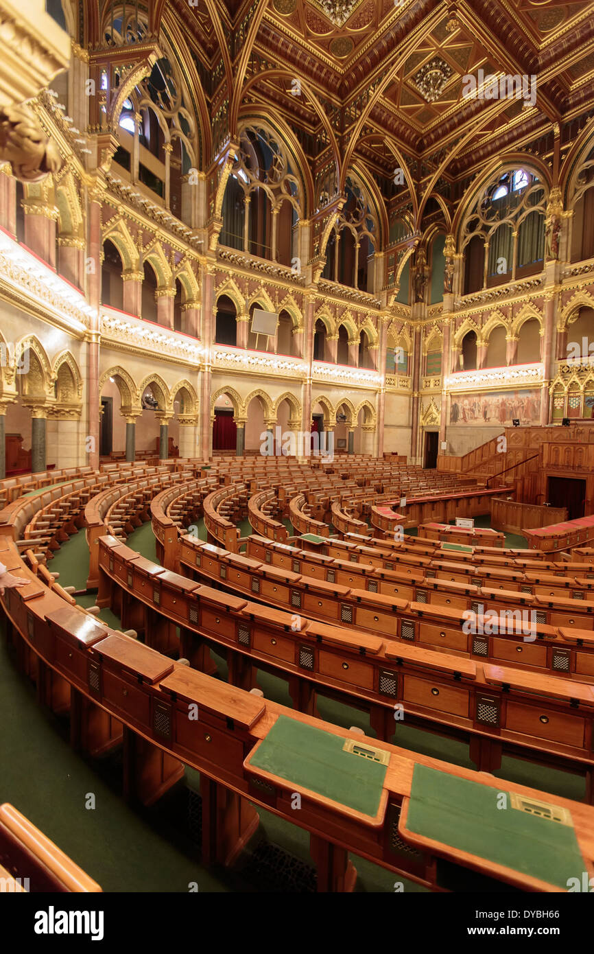 Hungarian Parliament Building in Budapest Stock Photo