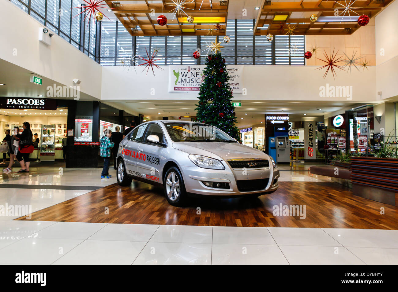 Chinese car in New Zealand shopping mall Stock Photo