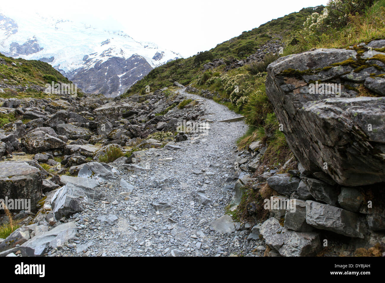 road to Mount Cook, New Zealand Stock Photo