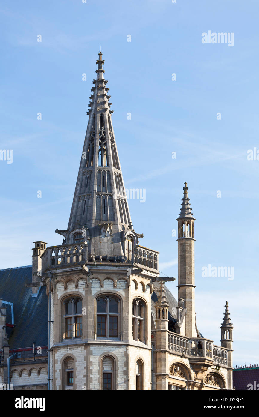 Old Post Office in Ghent, Belgium. Stock Photo