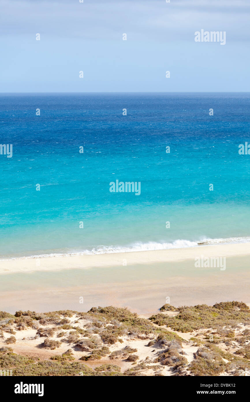 Playa de Sotavento with its beautiful lagoon. Stock Photo