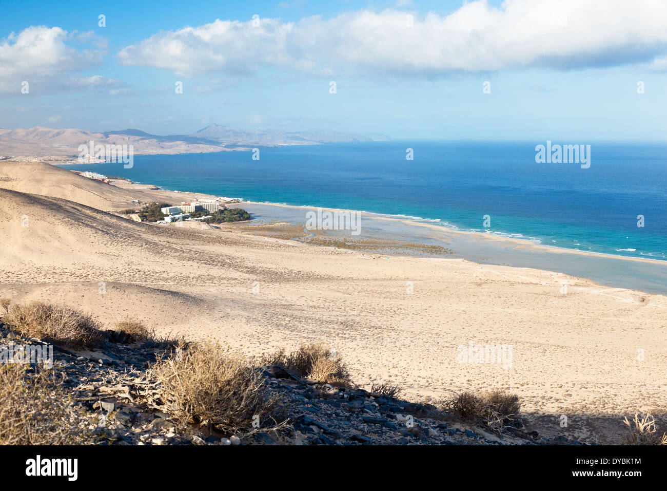 Playa de Sotavento with its beautiful lagoon. Stock Photo
