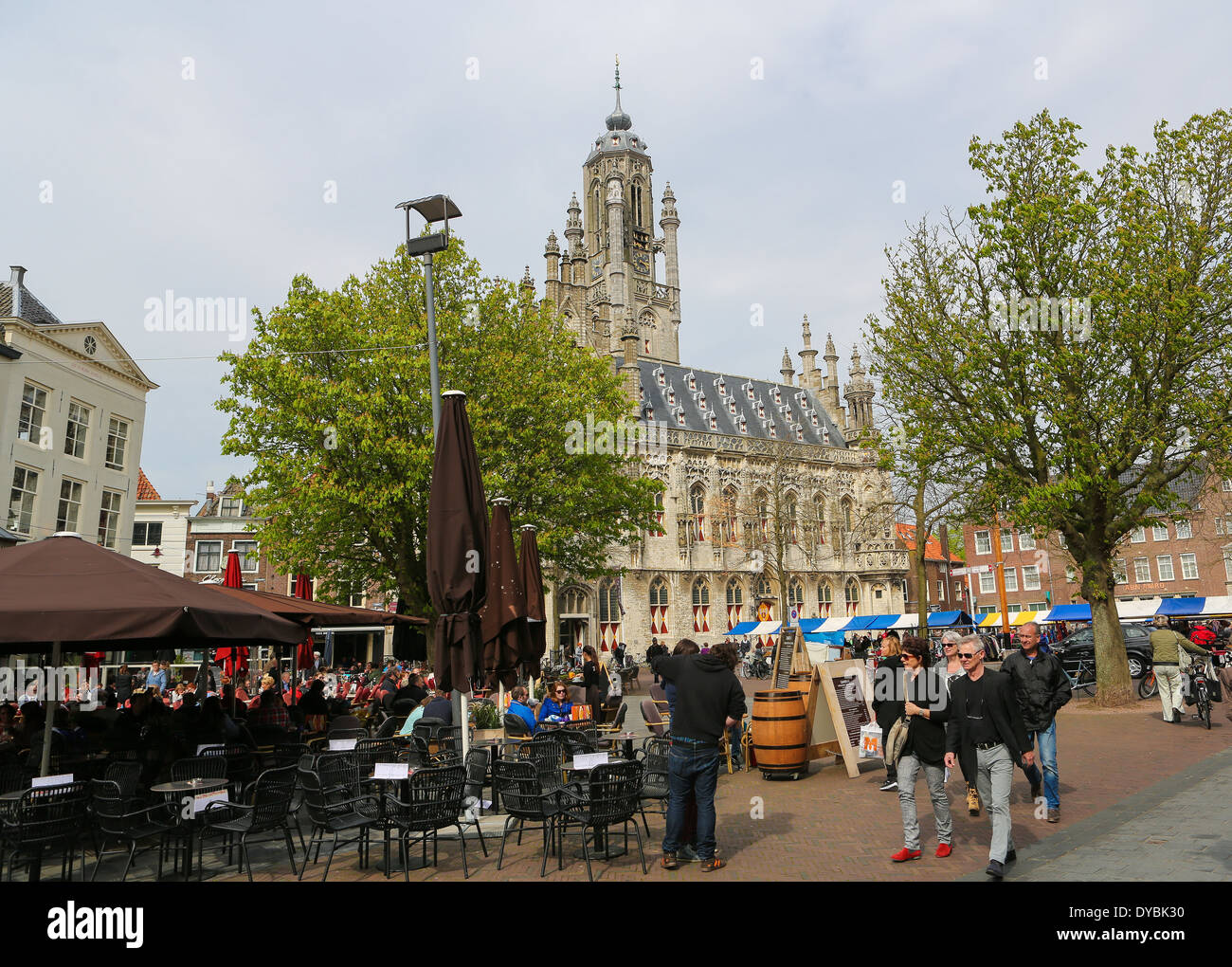 Famous Town Hall of the city of Middelburg, capital of Zeeland province, the Netherlands. Stock Photo