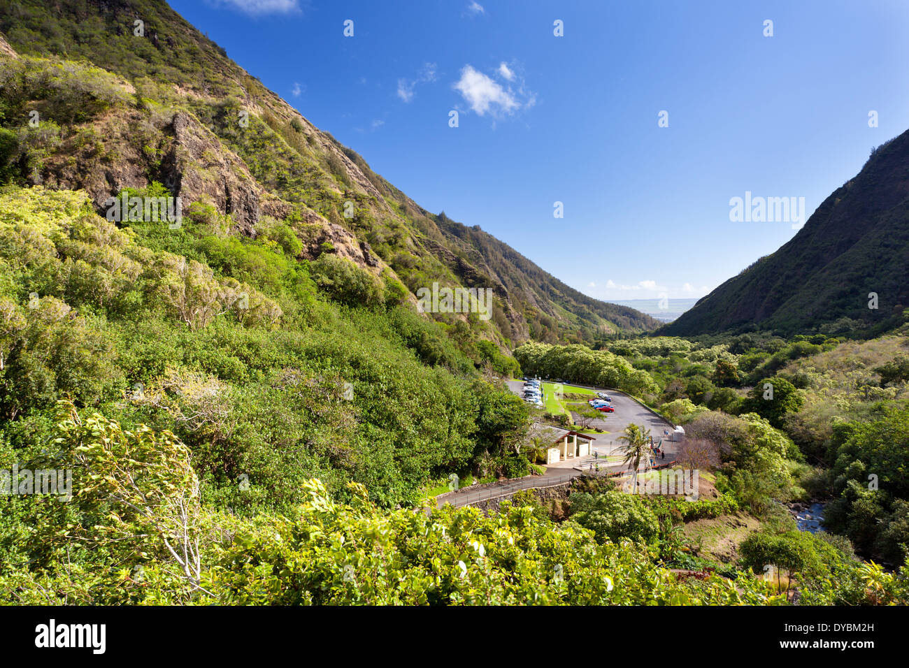 The famous Iao Valley State Park in Maui, Hawaii. Stock Photo