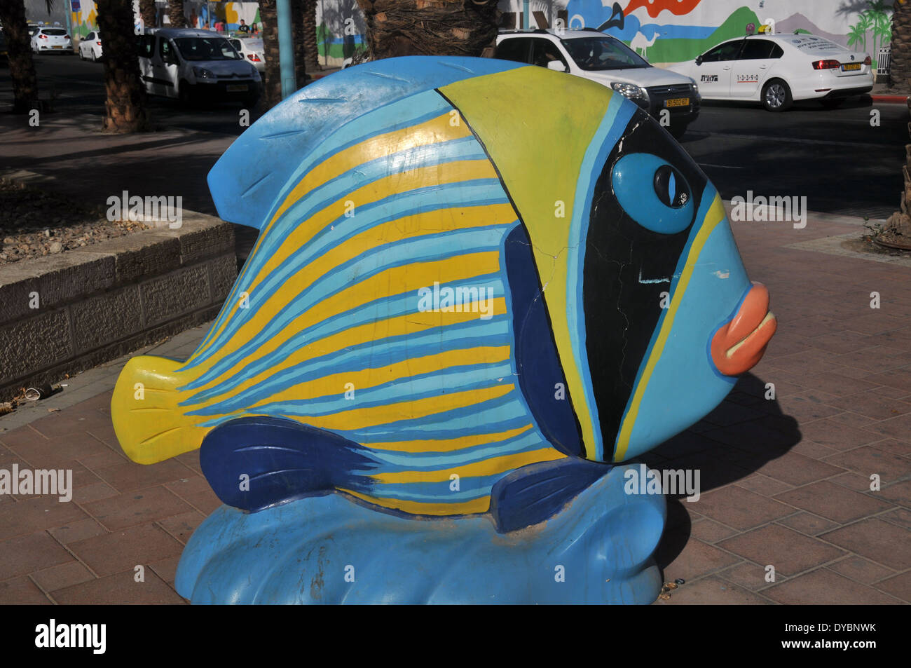 Fish sculpture in the street, Eilat, Israel Stock Photo Alamy