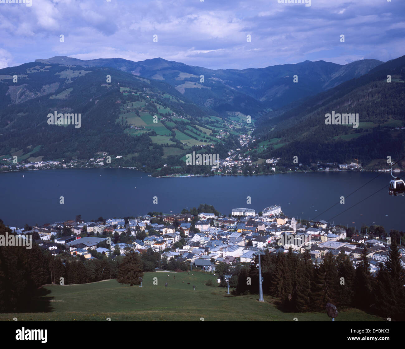 Zell am See and The Zeller See from the slopes of The Schmittenhohe