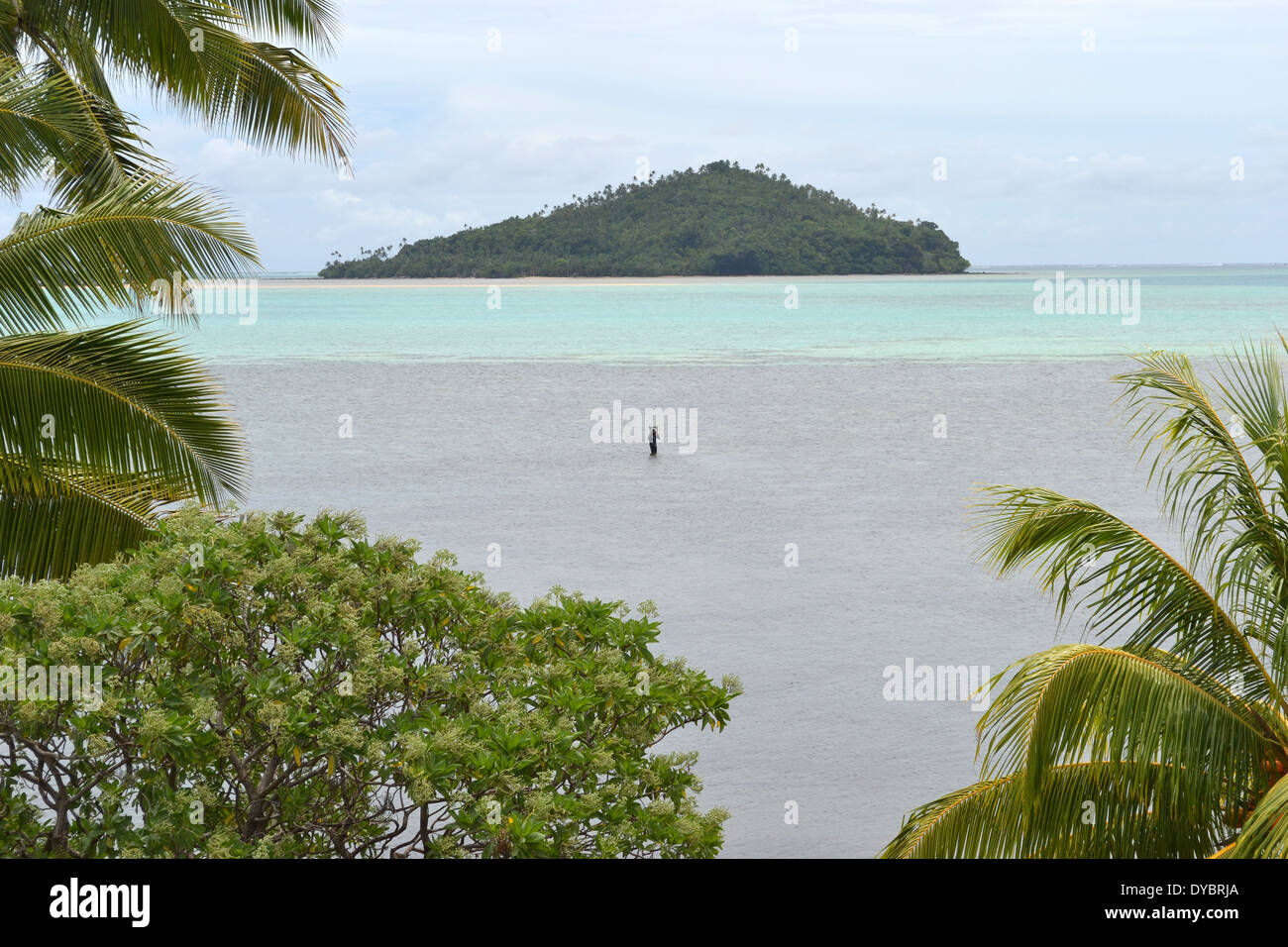 Luaniva Island in front of the capital city of Matautu, Wallis Island, Wallis and Futuna, Melanesia, South Pacific Stock Photo