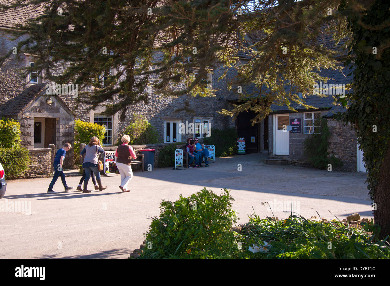 Marshfield Farm South Gloucestershire, England. People visiting to buy