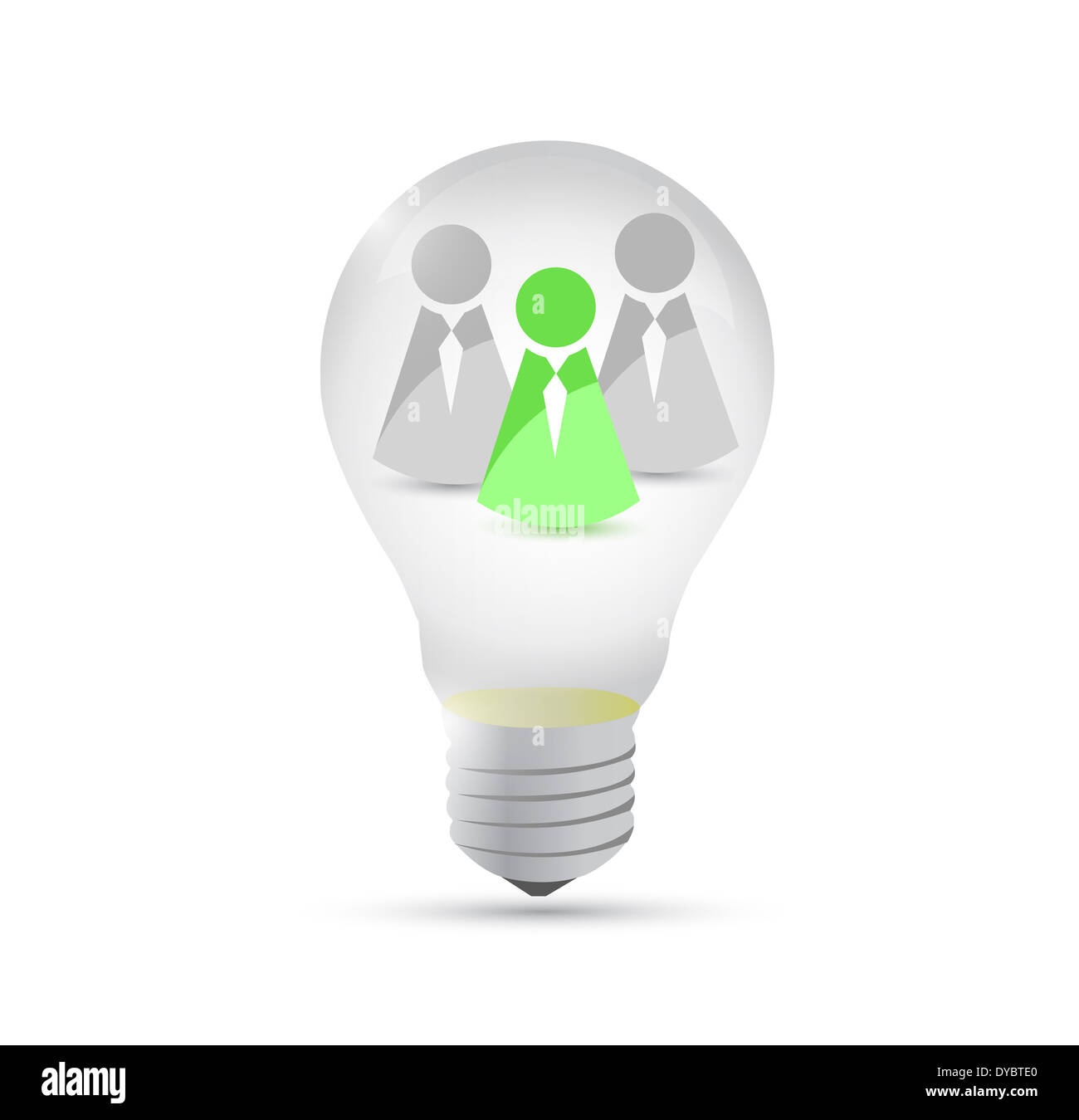 teamwork great idea light bulb illustration design over white Stock ...