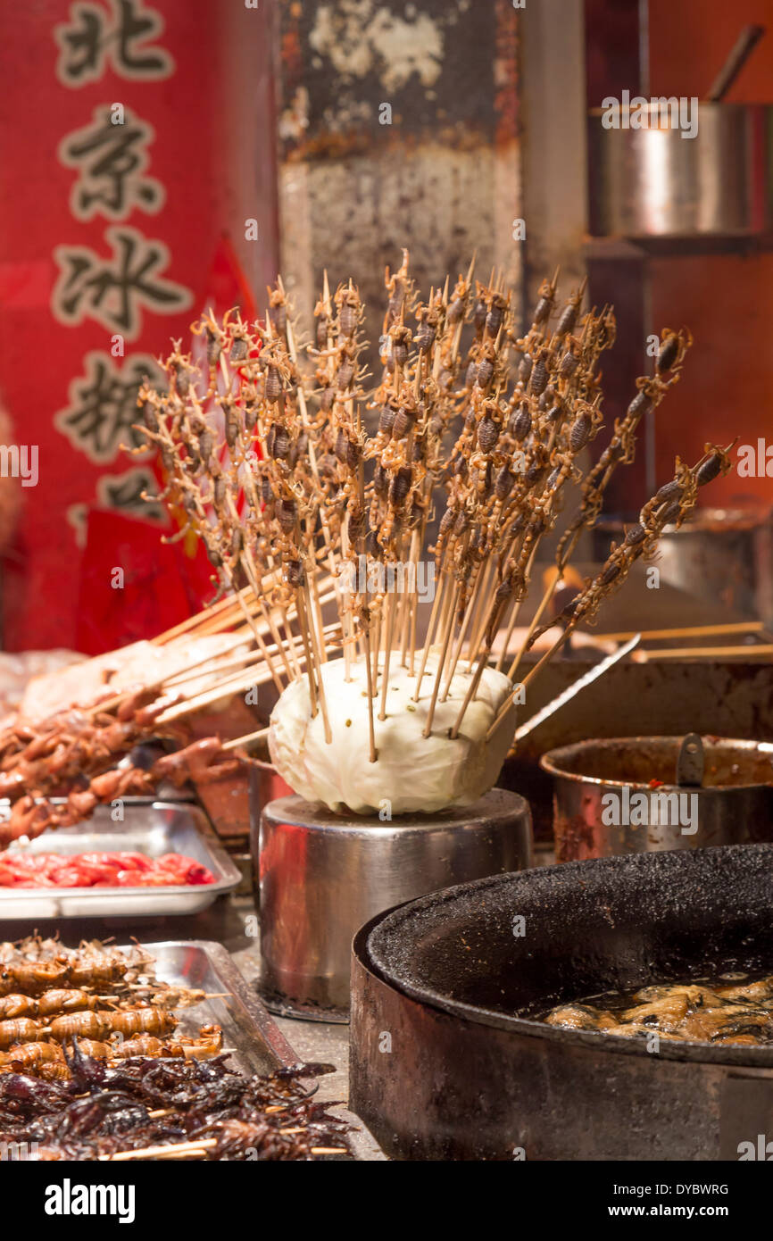 ASIA Beijing CHINA Chinese food food market Stock Photo