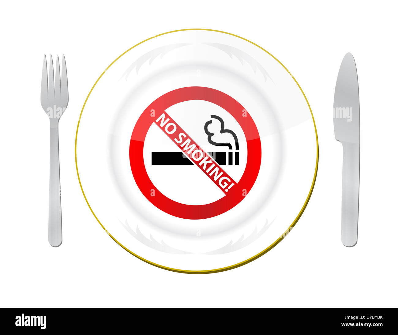 no smoking in this area illustration design over white Stock Photo