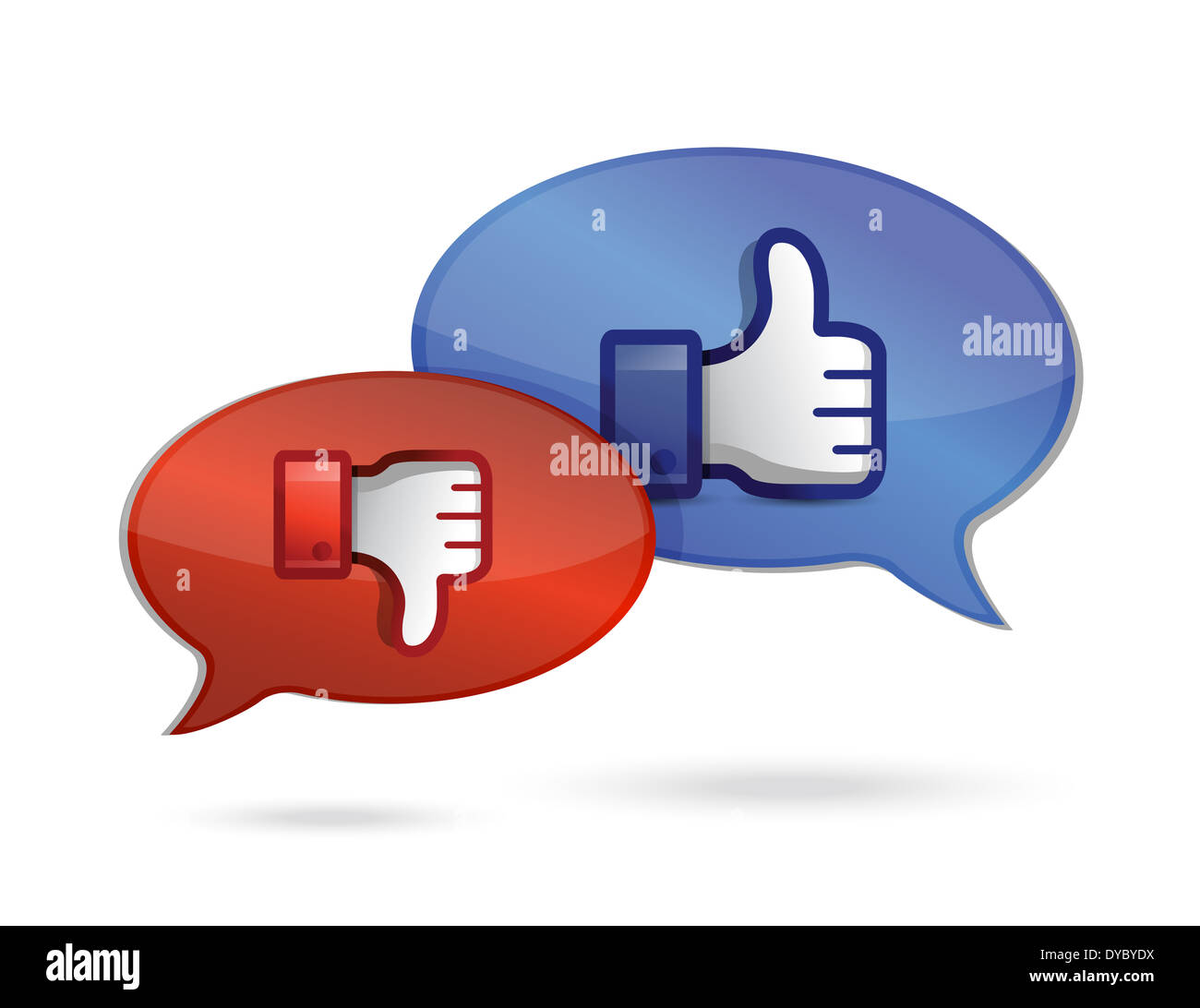 communication or chatting thump up & thumb down cycle illustration ...