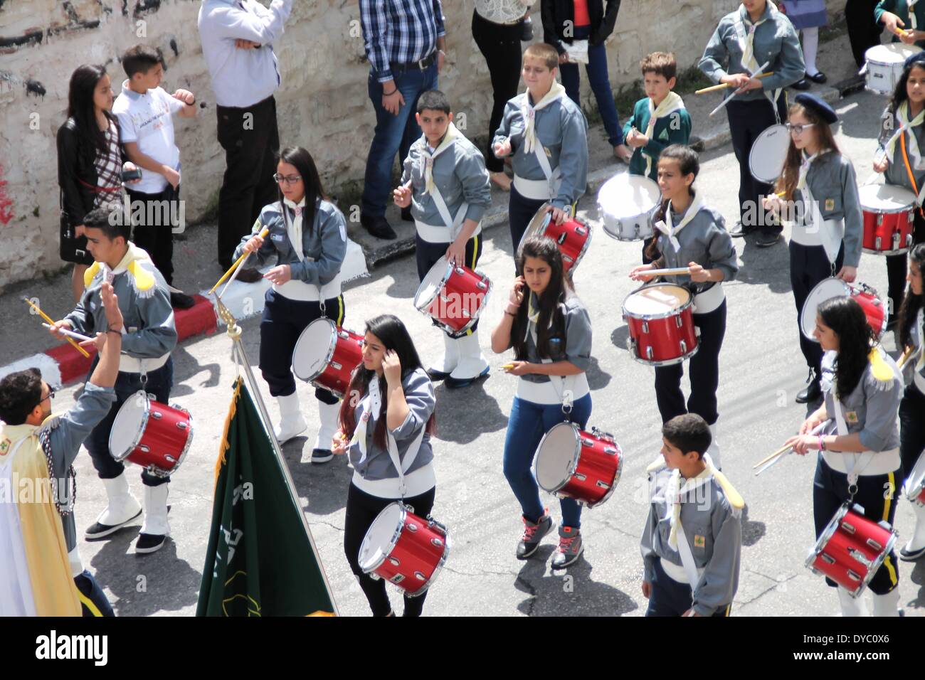 Beit Jala, Palestine, West Bank- April 13, 2014- The Papal Scout Troop ...