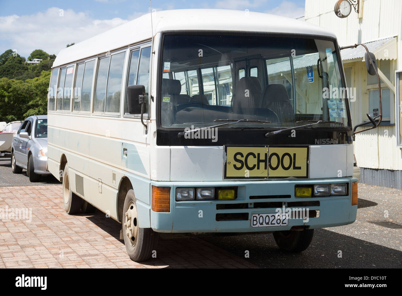Old school bus. New Zealand Stock Photo