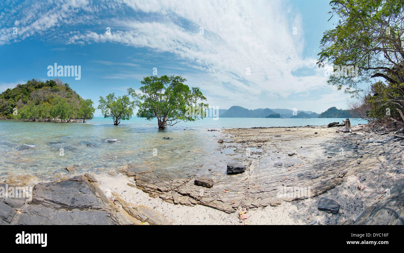beautiful scenery with trees and islands Stock Photo Alamy
