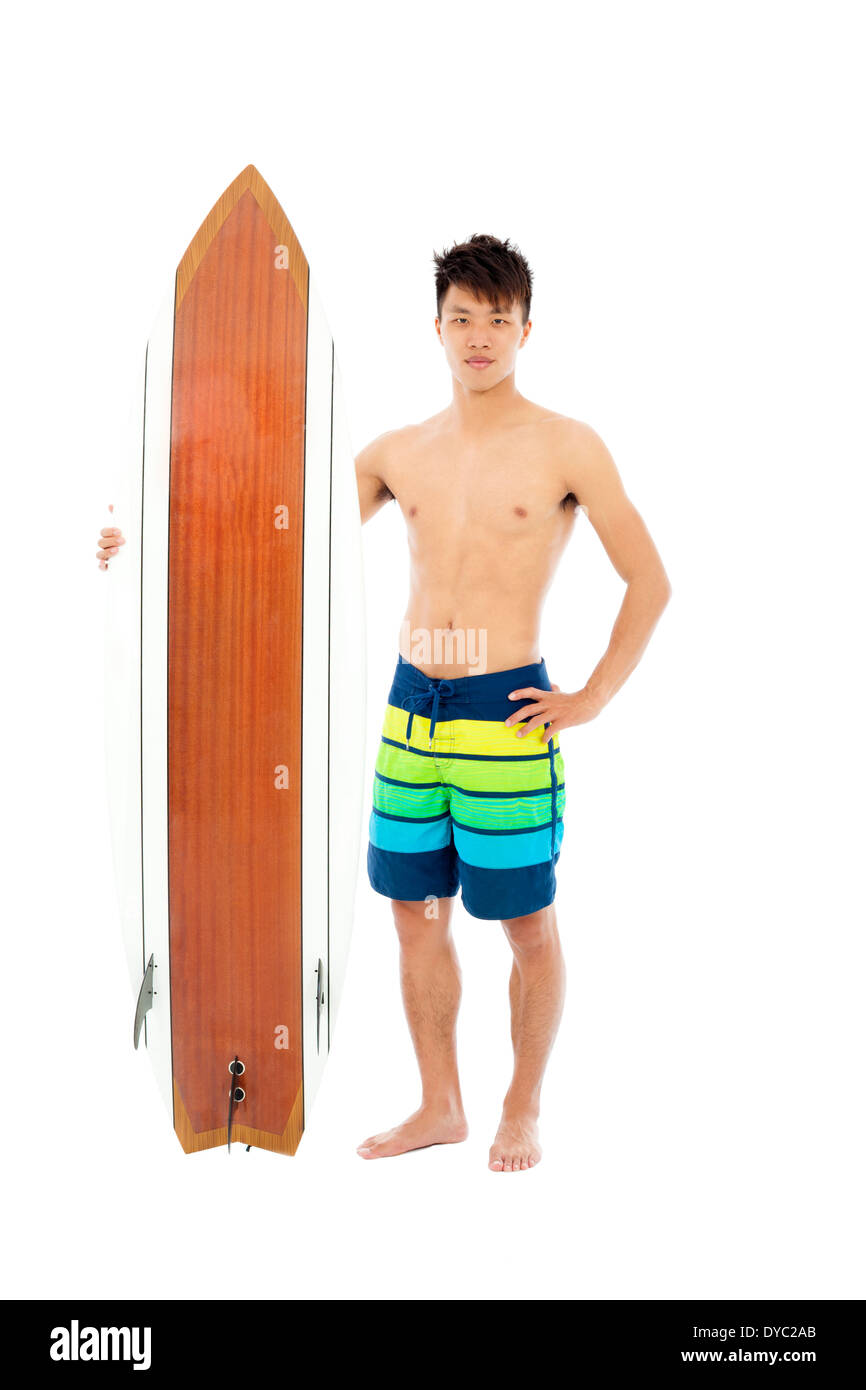 Portrait blonde surfer surf board hi-res stock photography and images ...