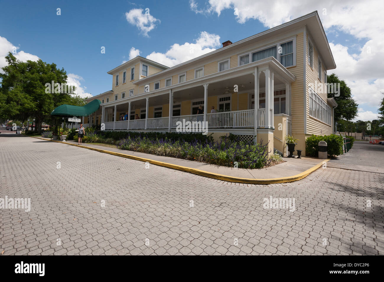 Florida's most historic hotel built in 1883 the Lakeside Inn located in the little historic scenic Town of Mount Dora, Florida Stock Photo