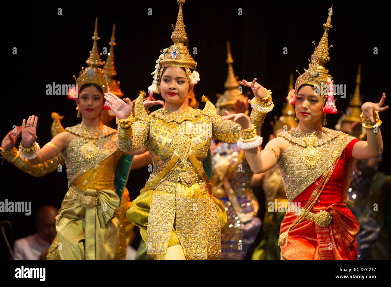 Cambodian New Year - Classical Cambodian Dance Stock Photo