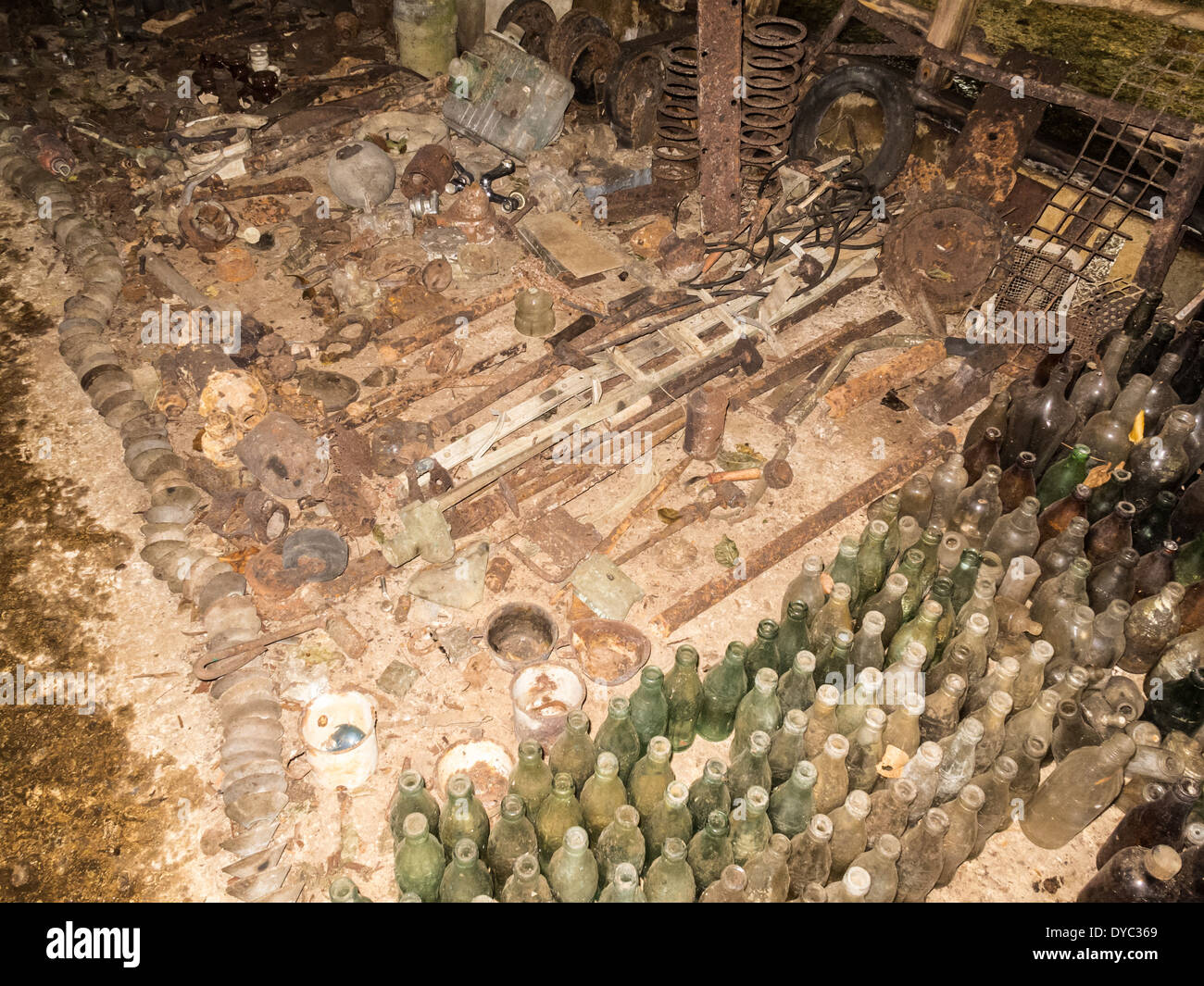 World War 2 relics at Espiritu Santo, Vanautu. Stock Photo