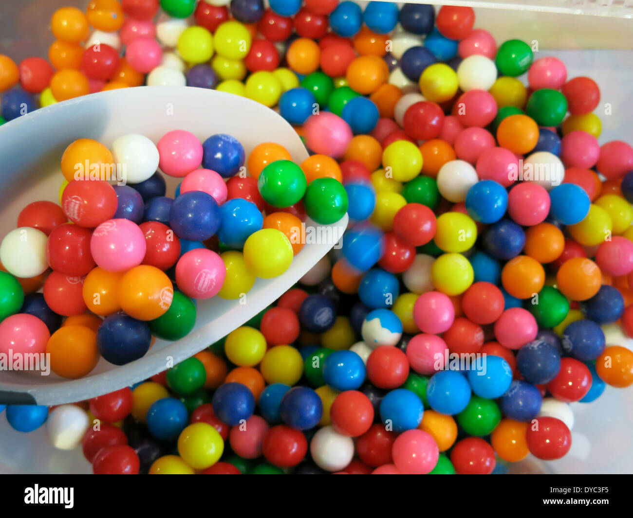 Bulk Candy Bin with Scoop Stock Photo