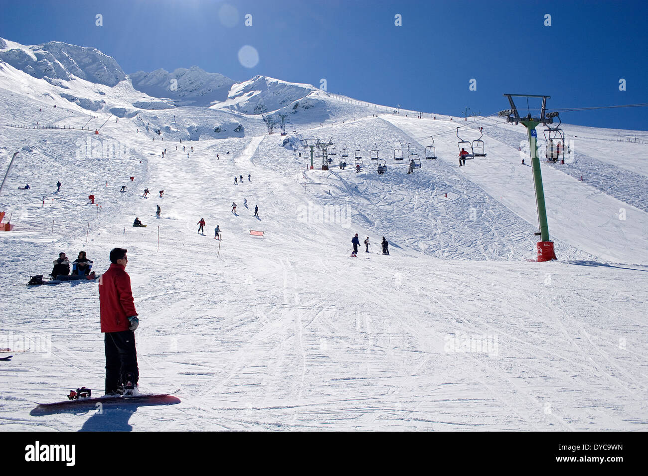 La Pinilla ski area, Ayllon mountain, Segovia, Spain Stock Photo ...