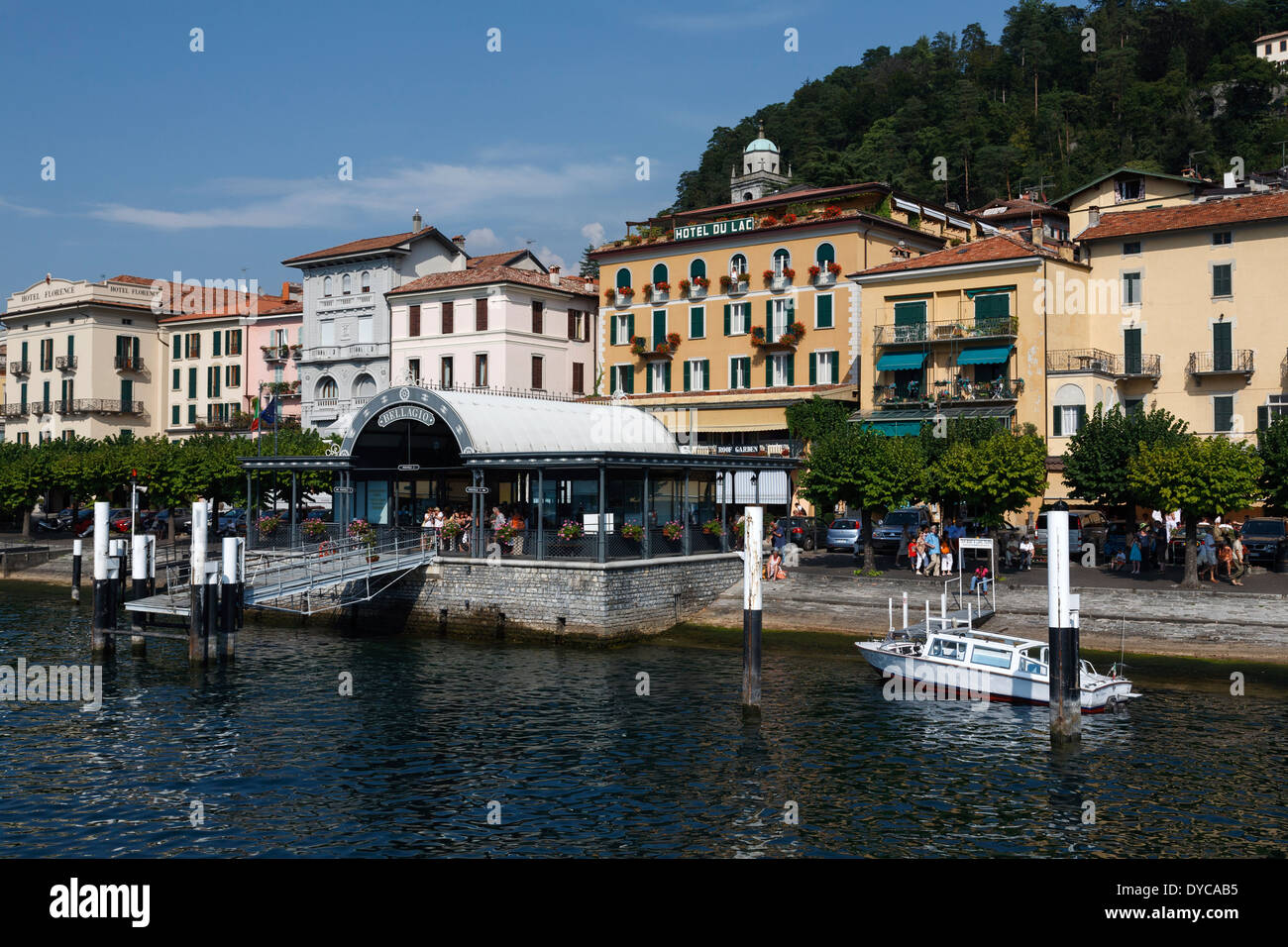 Ferry Terminal, Bellagio, Lake Como, Italy Stock Photo: 68498393 ...