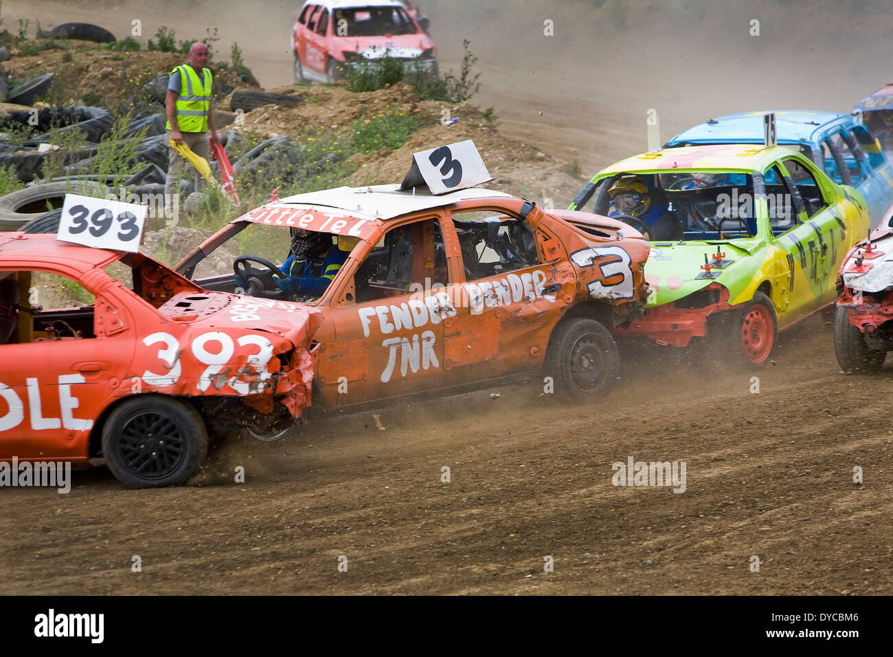 Banger Racing Demolition Derby at Stansted Raceway in Henham near