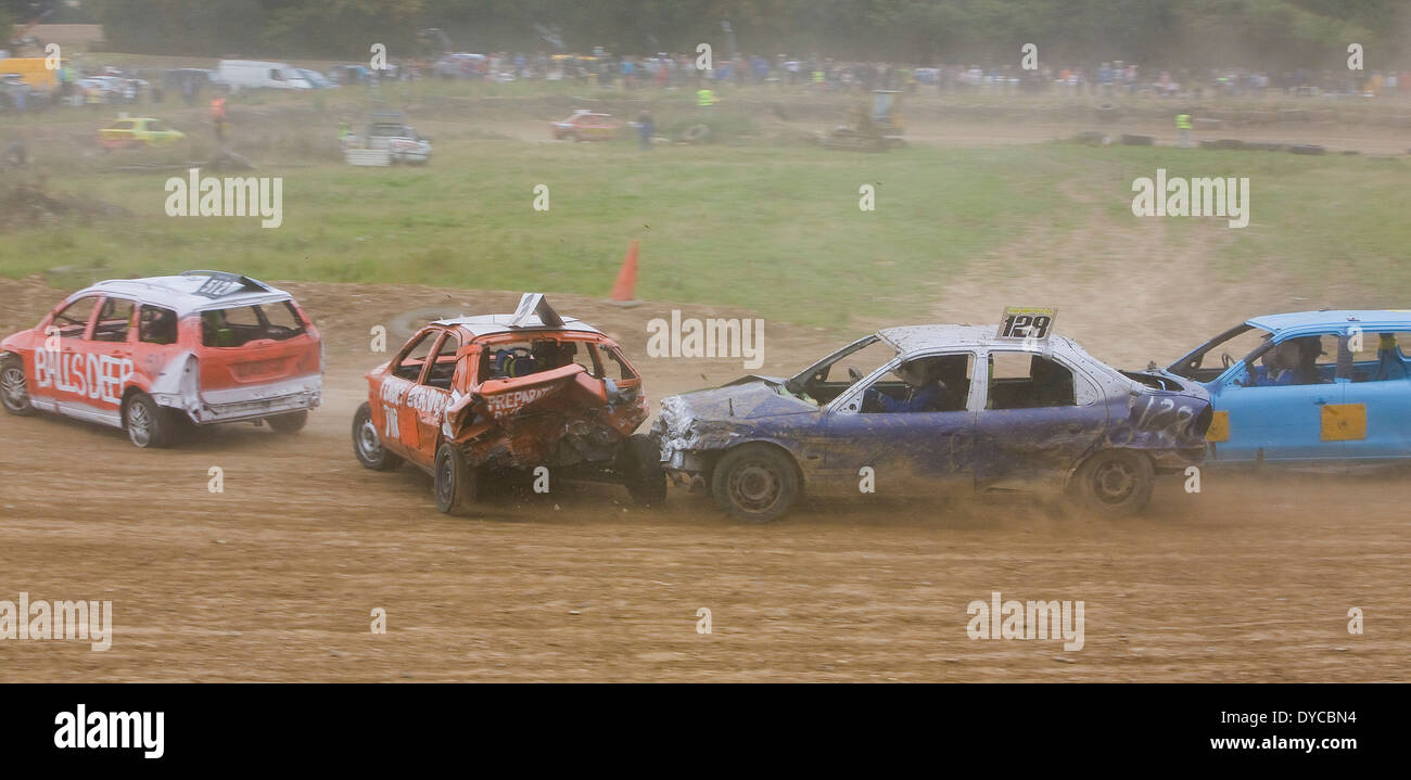 Banger Racing Demolition Derby at Stansted Raceway in Henham near