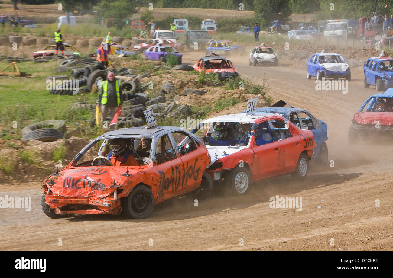 Banger Racing Demolition Derby at Stansted Raceway in Henham near