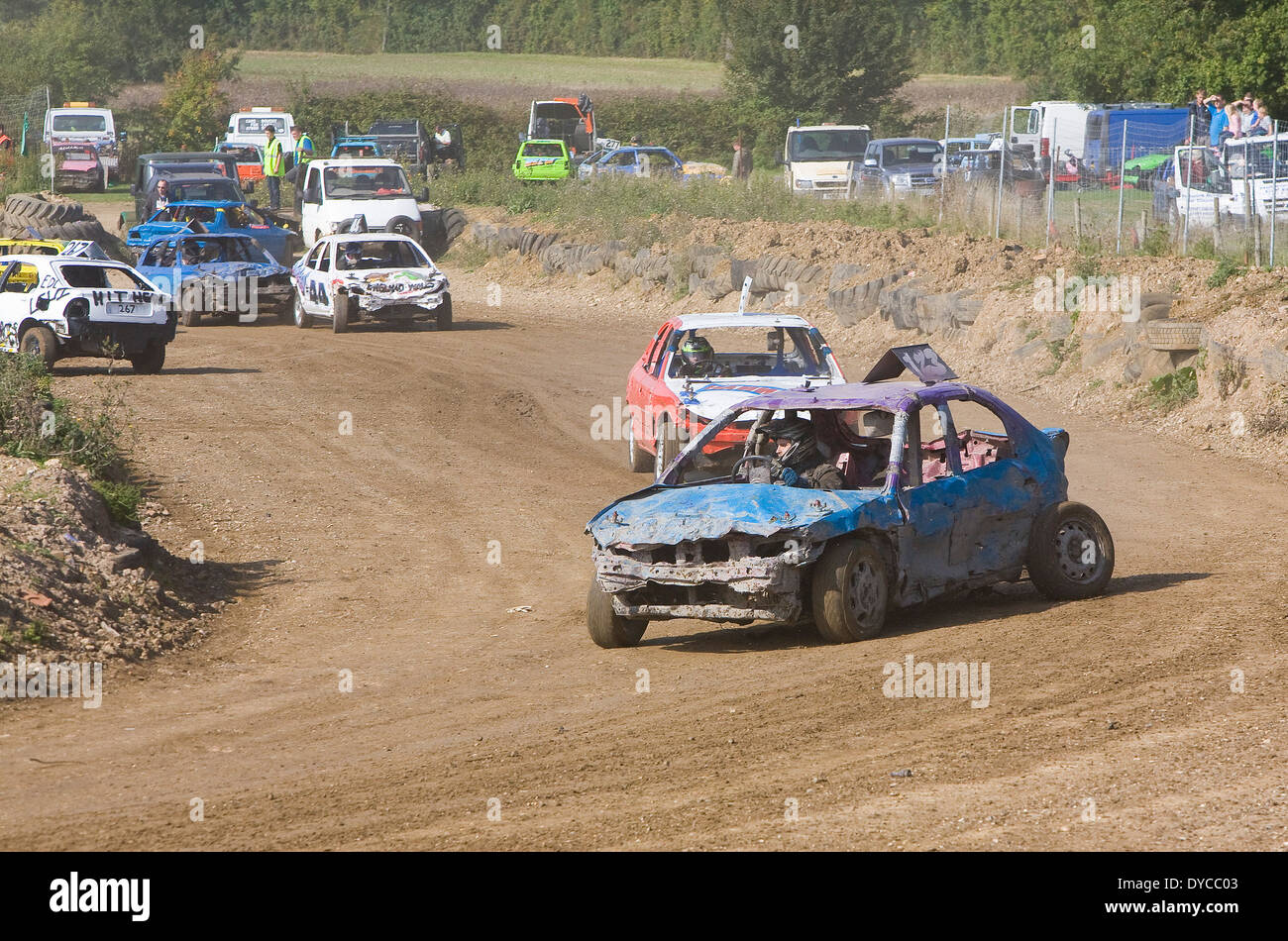 Banger Racing Demolition Derby at Stansted Raceway in Henham near
