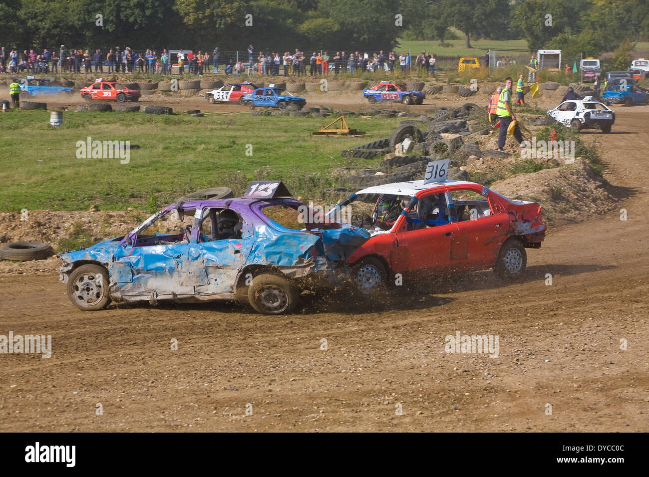 Banger Racing Demolition Derby at Stansted Raceway in Henham near