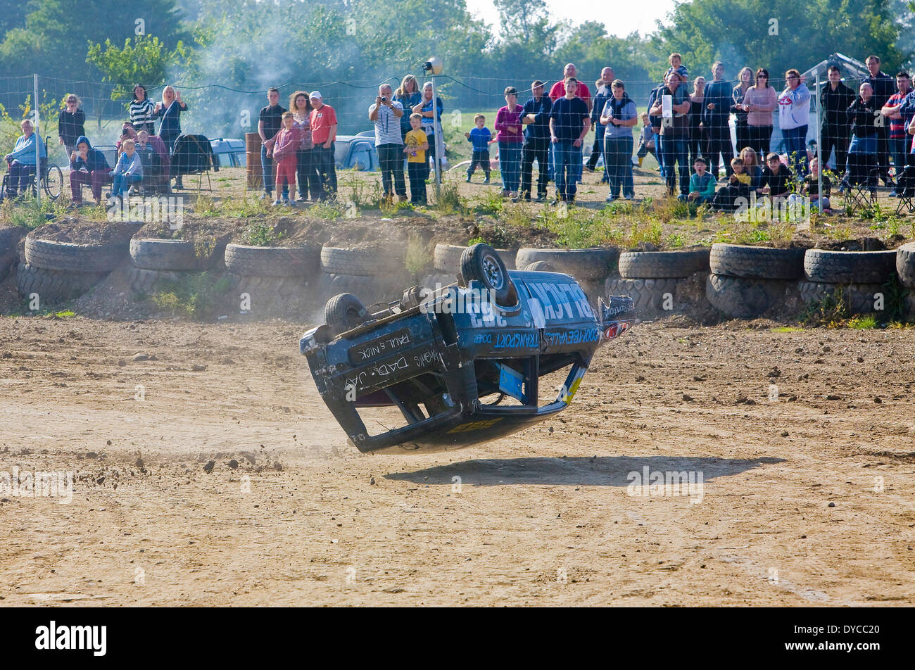 Banger Racing Demolition Derby at Stansted Raceway in Henham near