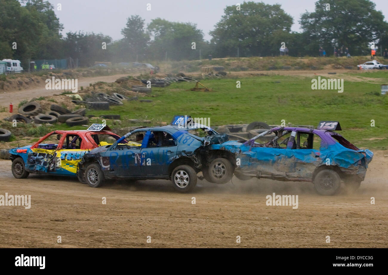 Banger Racing Demolition Derby at Stansted Raceway in Henham near