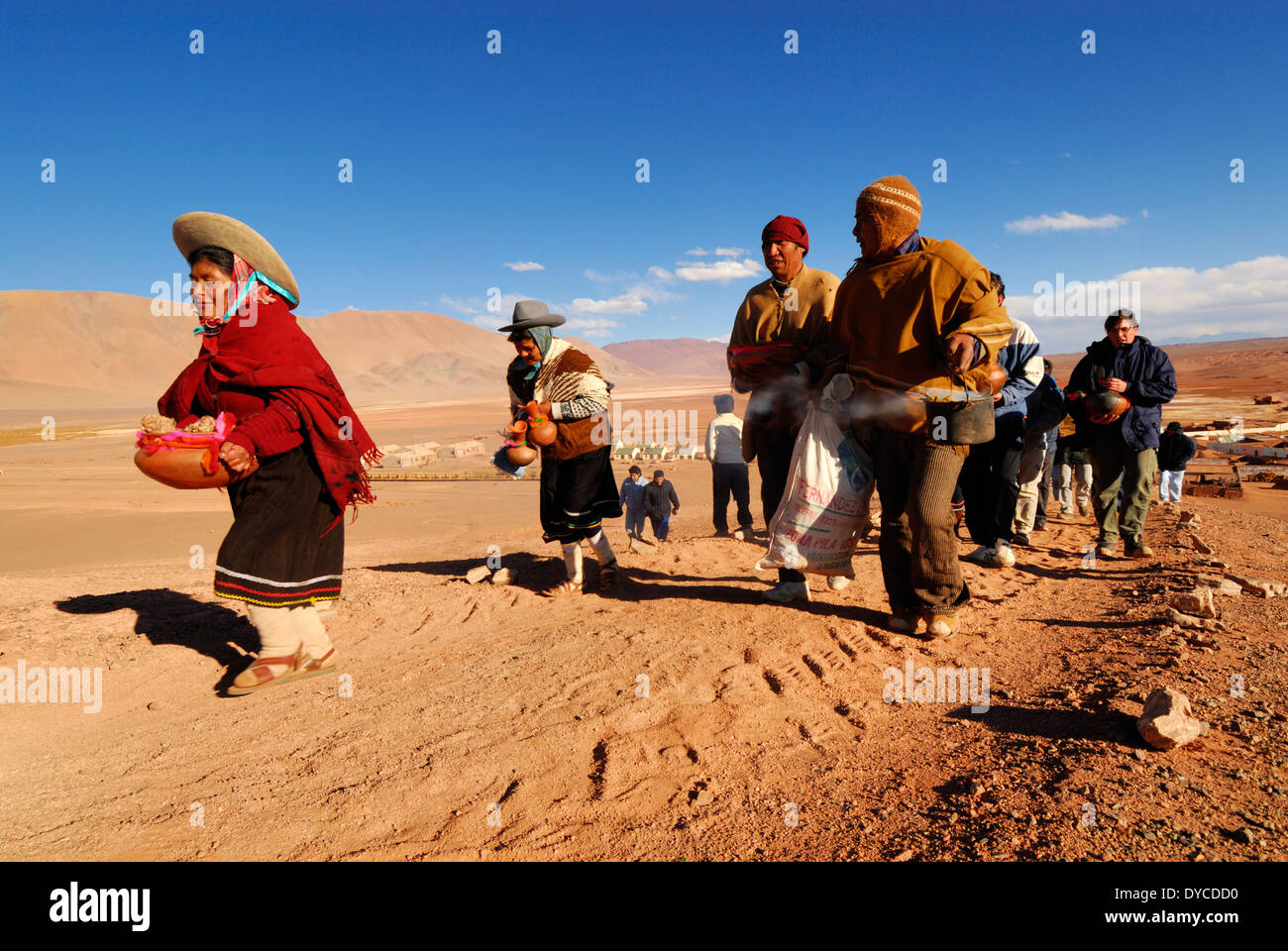 Pachamama, Fiesta Nacional a la Madre Tierra, Tolar Grande, Province of Salta, Argentina, South America Stock Photo