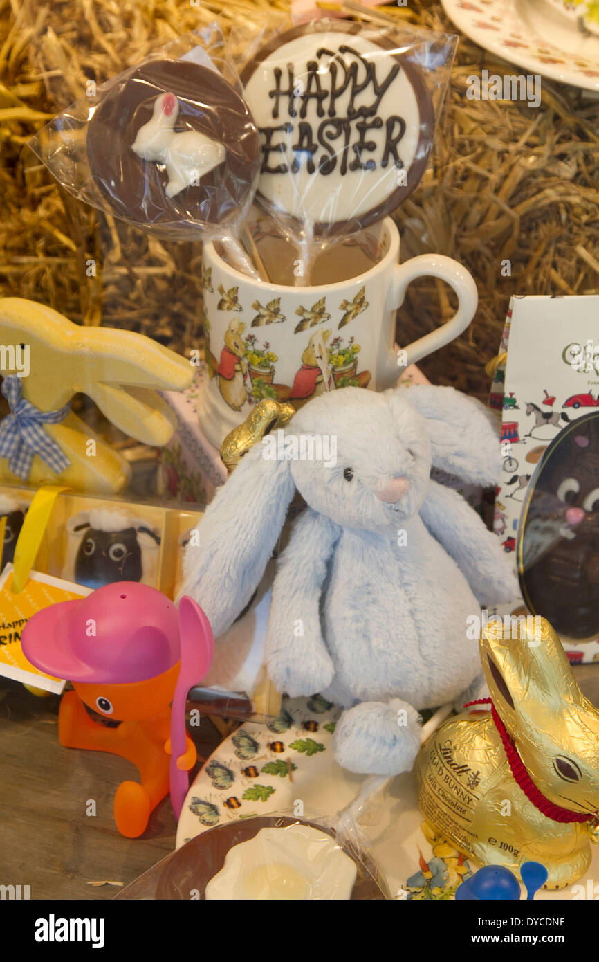 Wimbledon London, UK. 14th April 2014. Easter bunies are displayed ...