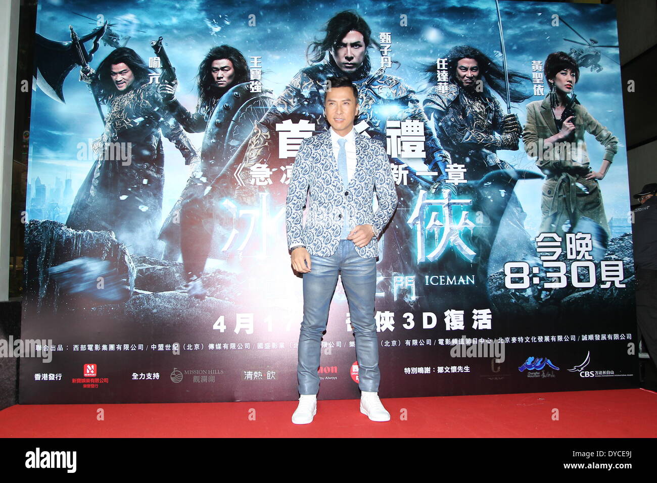 Hong Kong, China. 13th Apr, 2014. Actor Donnie Yen at press conference of  film Iceman 3D in Hong Kong, China on Sunday April 13, 2014. Credit:  TopPhoto/Alamy Live News Stock Photo - Alamy