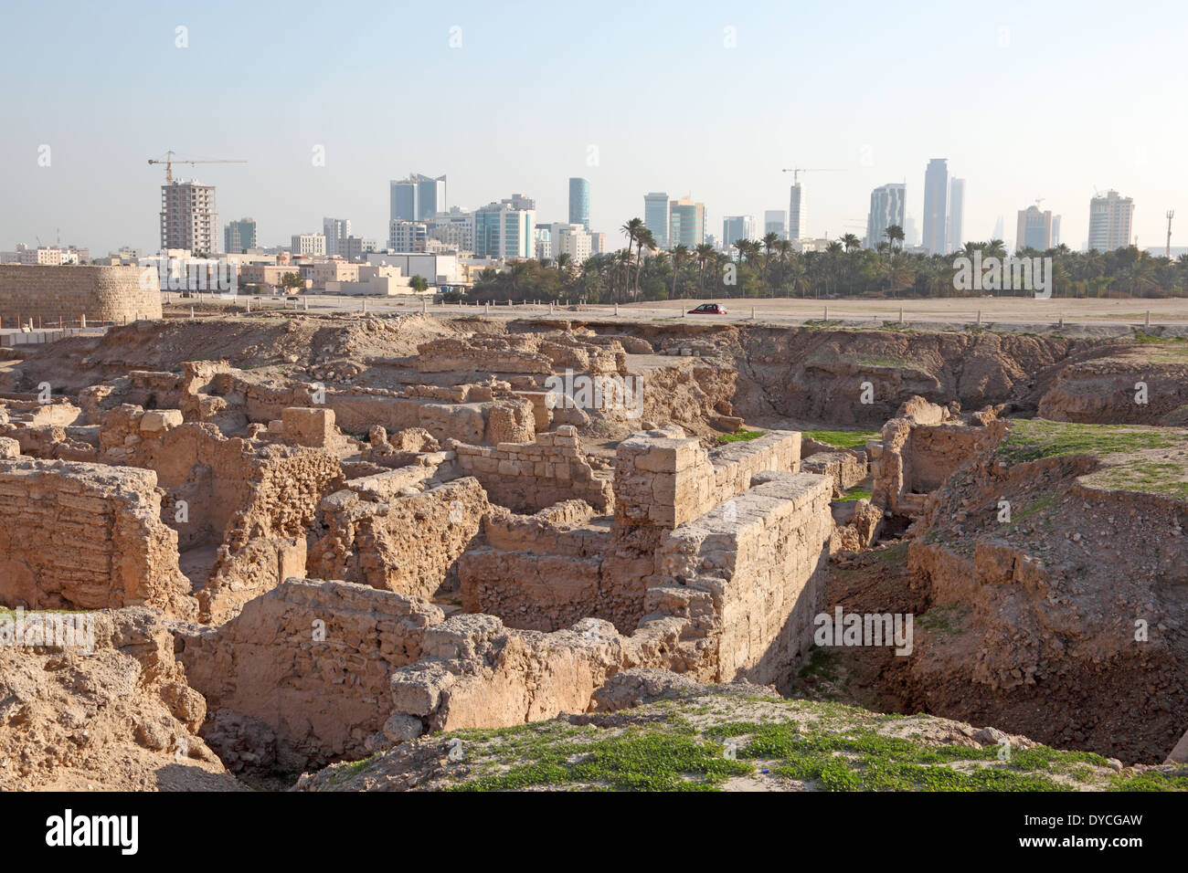 Qal'at al-Bahrain Site Museum (Fort of Bahrain) in Manama, Bahrain, Middle East Stock Photo