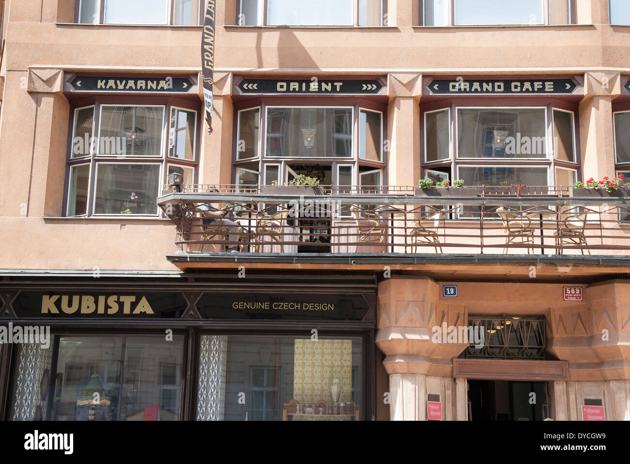 Kubista Shop and Grand Cafe Orient, Prague, Czech Republic Stock Photo