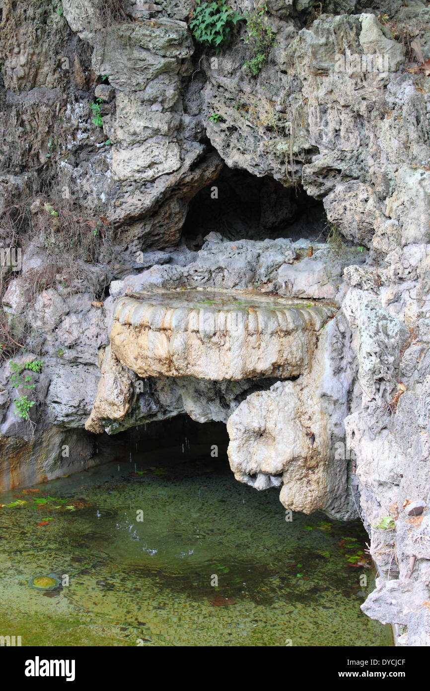 Detailed view of an artistic cove fountain Stock Photo