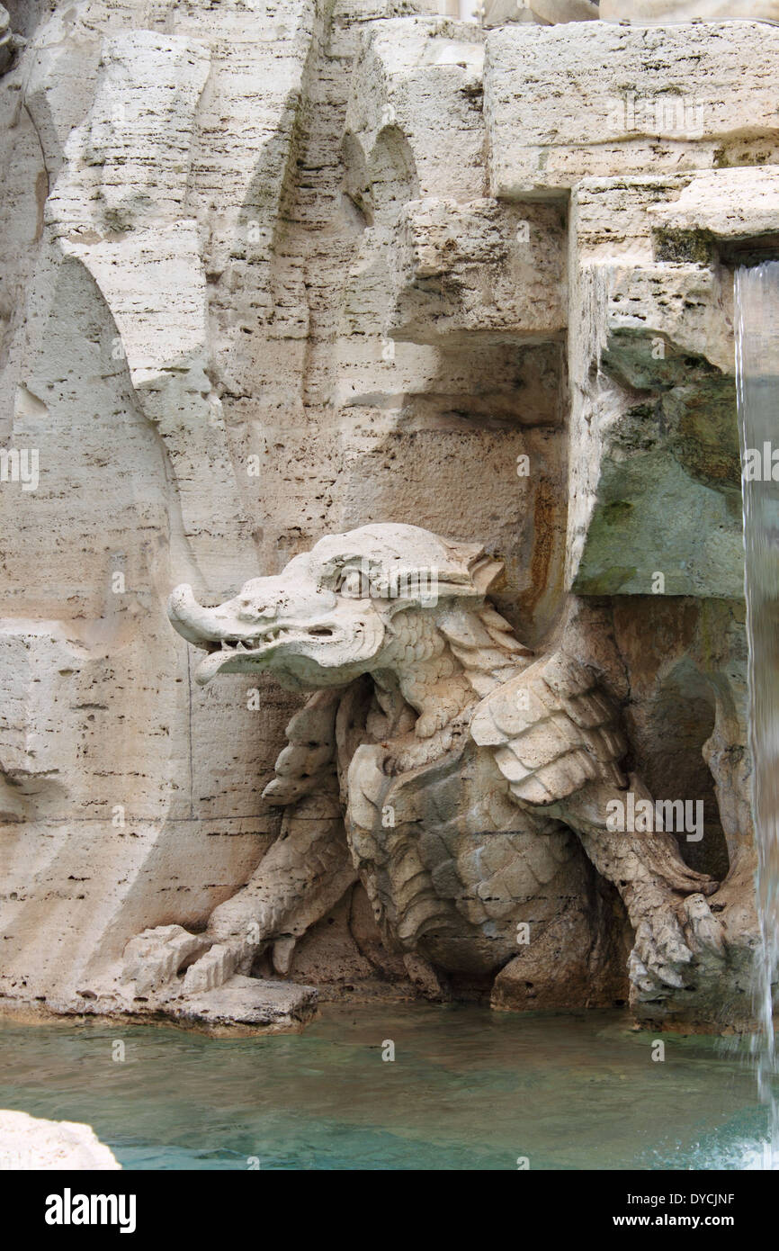 Statue of a mythologic monster in Navona Square, Rome Italy Stock Photo