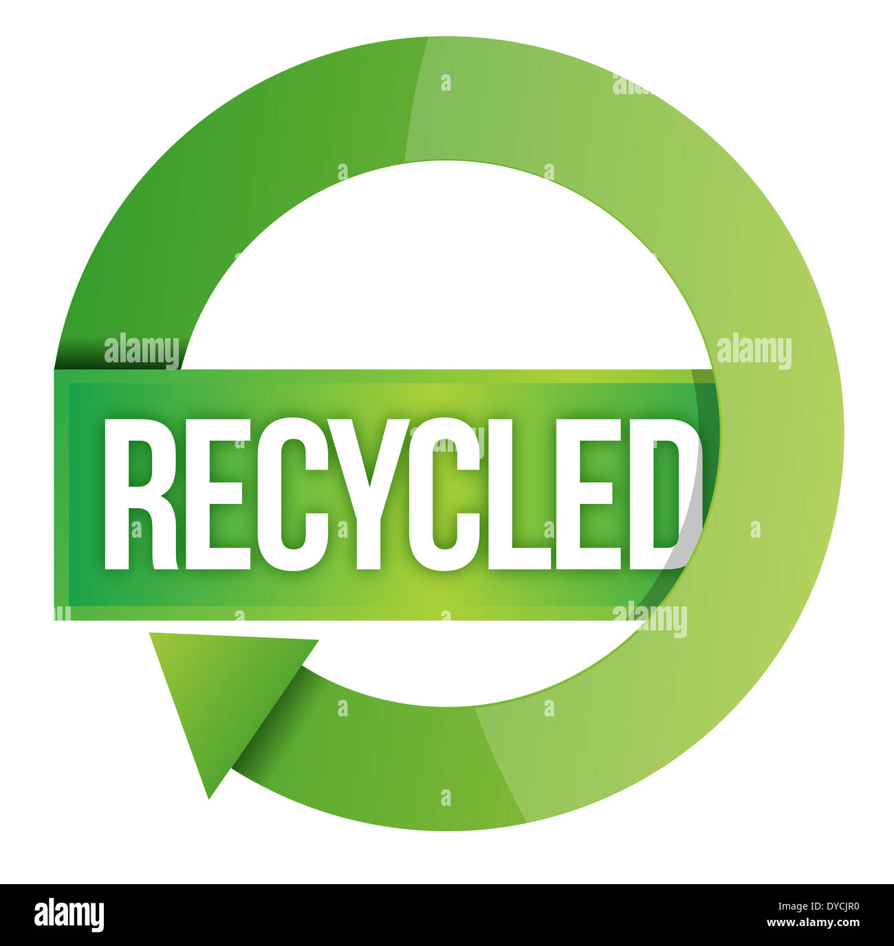 Green Recycled stamp illustration design over white Stock Photo - Alamy