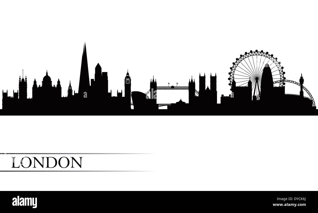 London Skyline Illustration High Resolution Stock Photography and