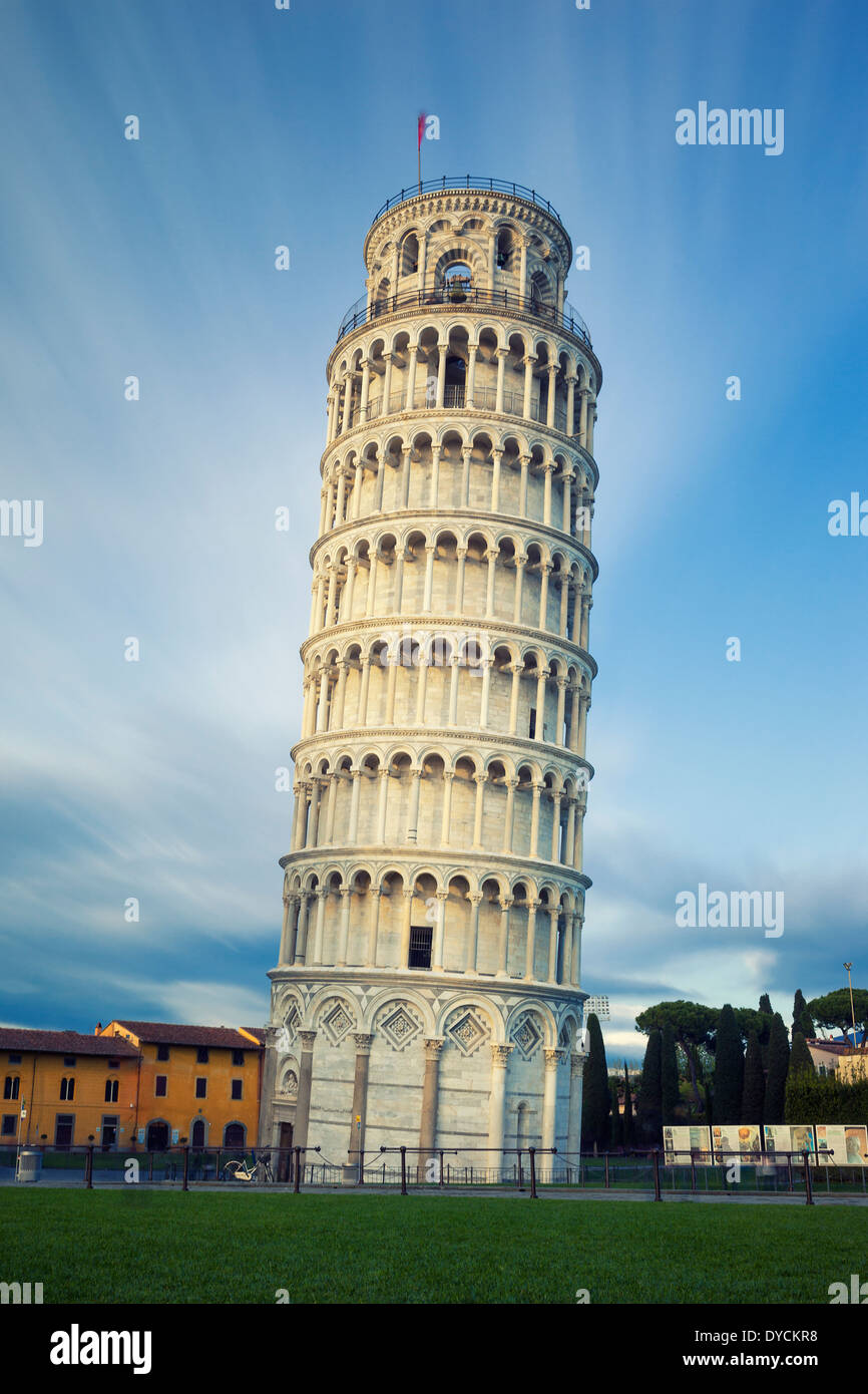 Famous Leaning Tower of Pisa in Tuscany Stock Photo