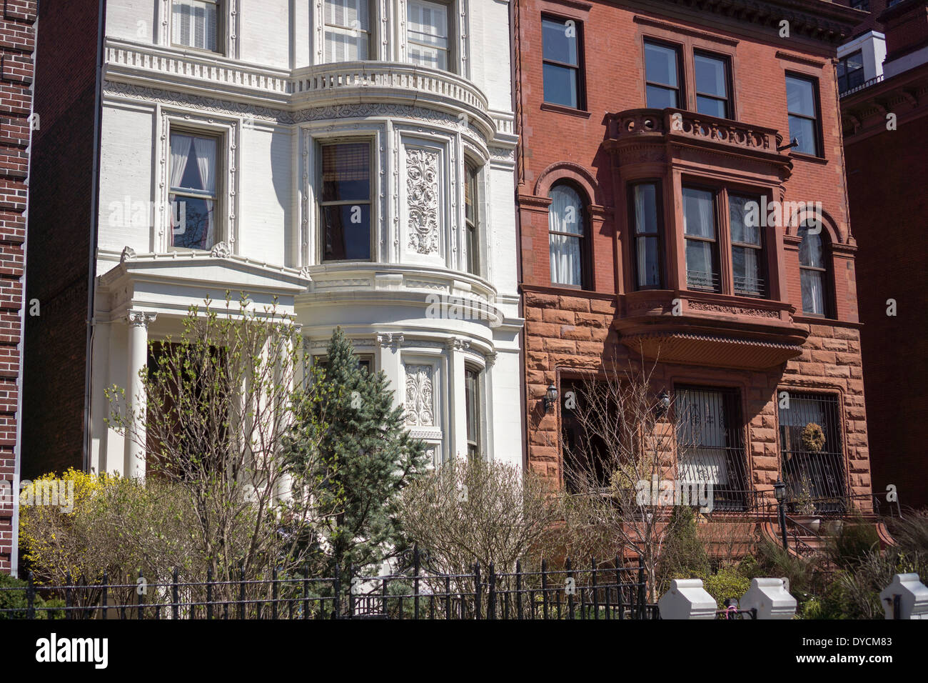 Townhouses converted to apartments in the Clinton Hill neighborhood of