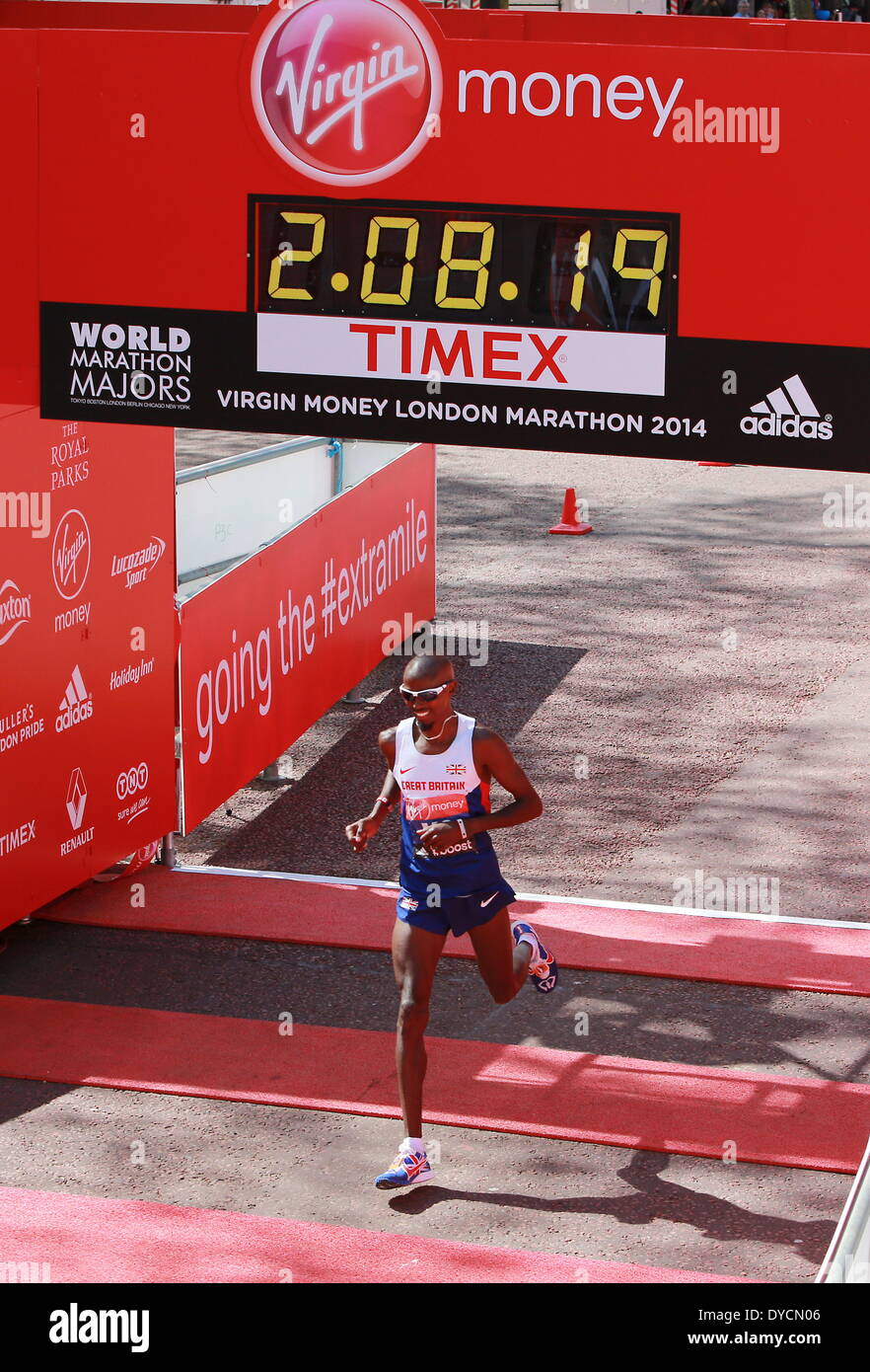 The London Marathon 2014 at the Mall Stock Photo