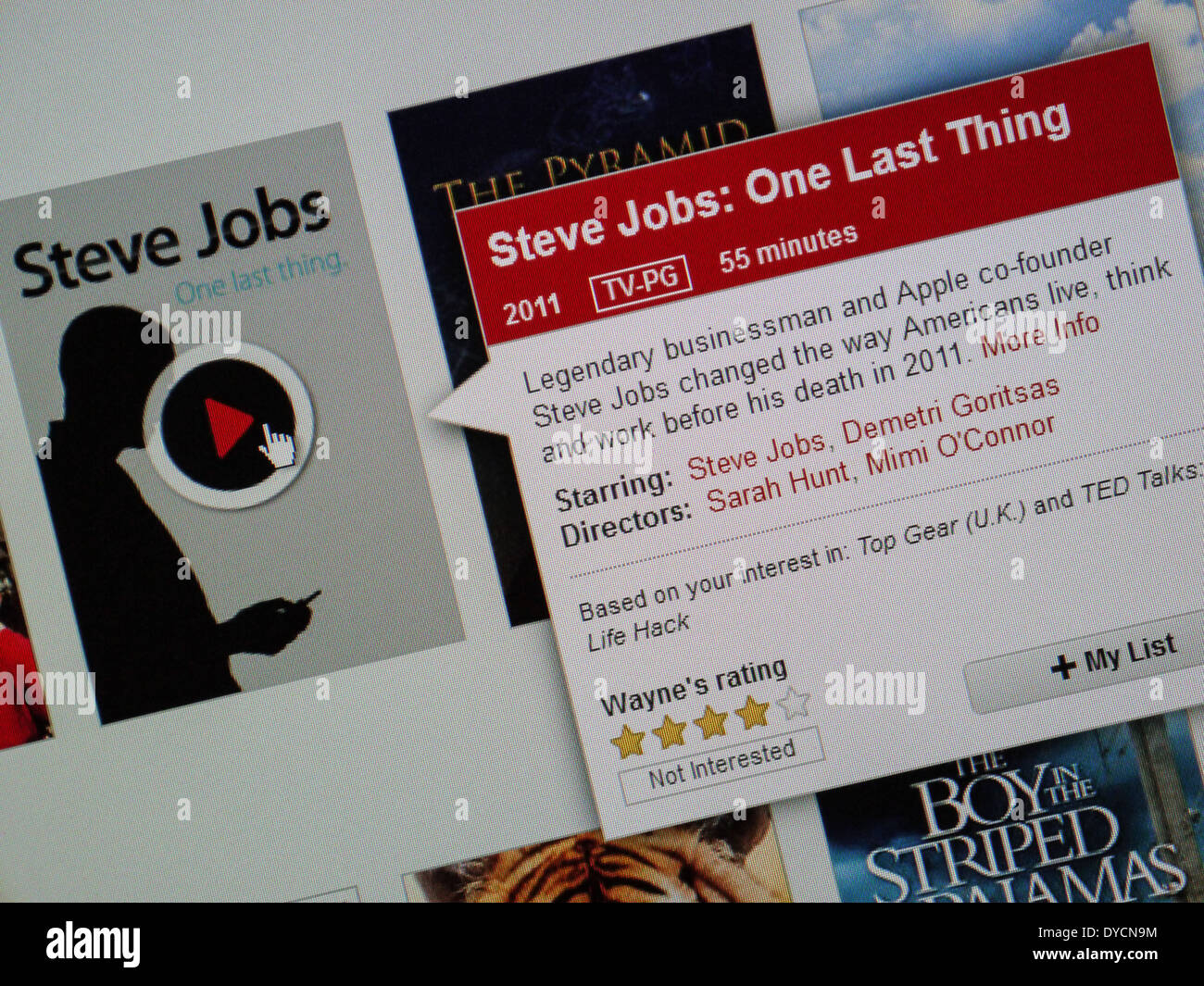 steve jobs documentary netflix Stock Photo - Alamy