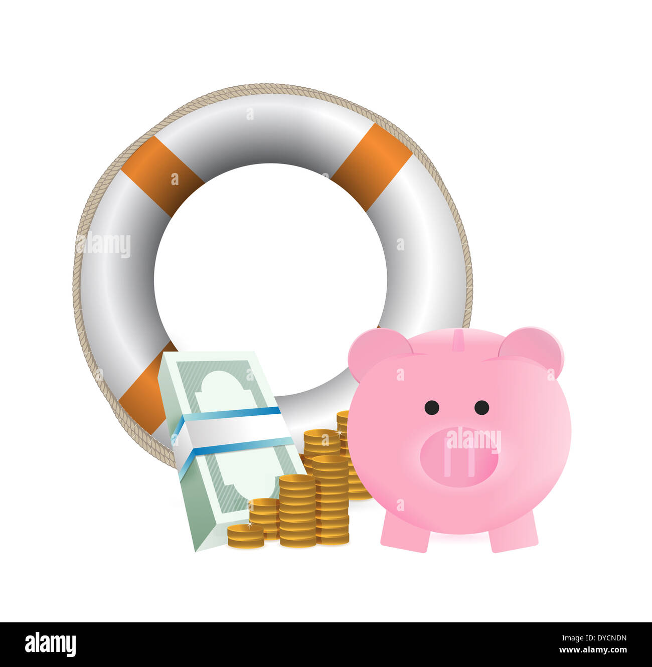 need help with savings concept illustration design over a white ...
