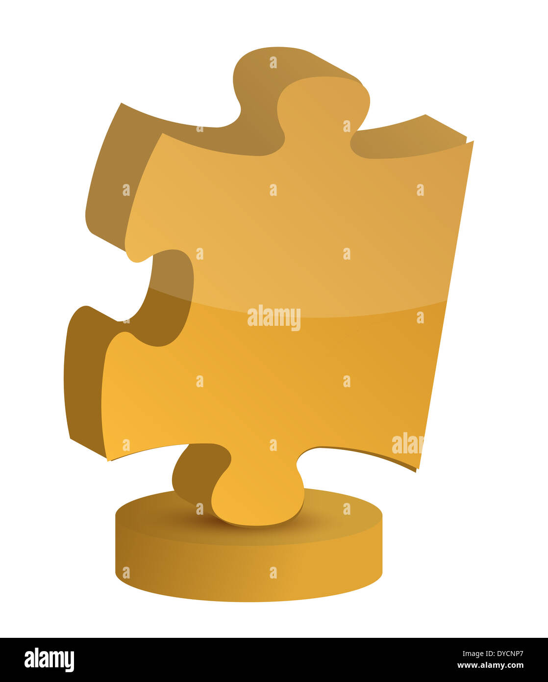 puzzle piece trophy cup illustration design over white Stock Photo Alamy