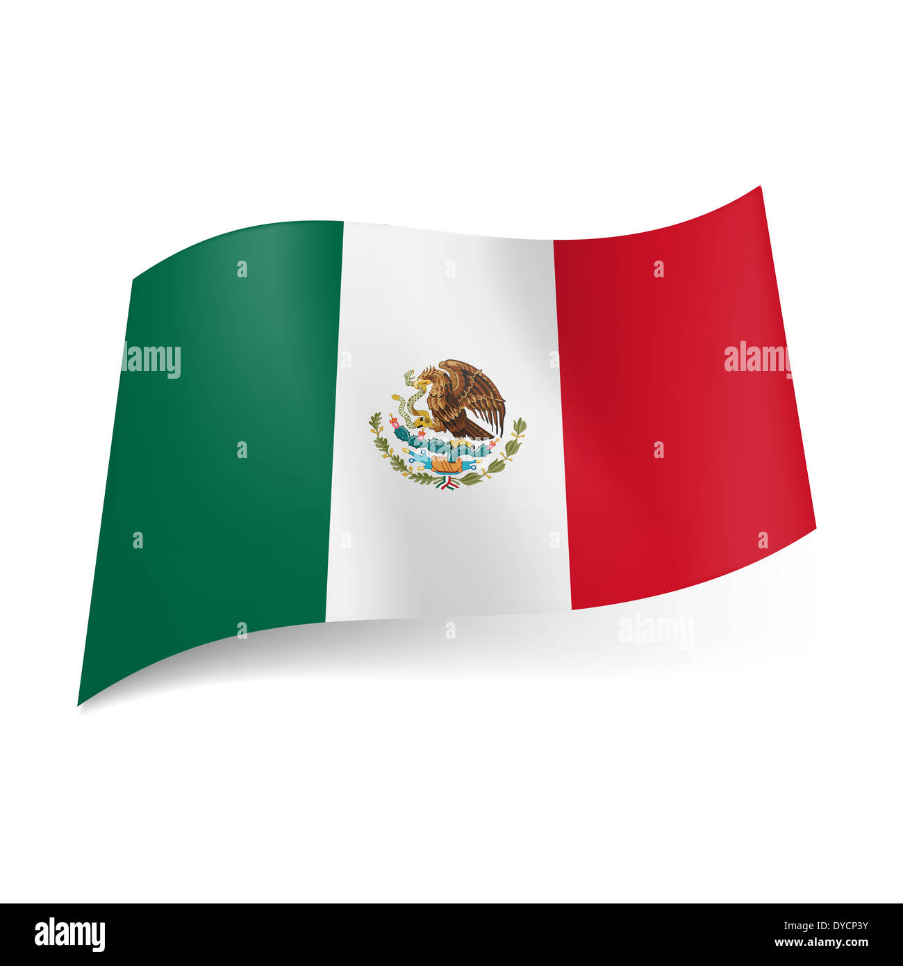 National Flag Of Mexico Green White And Red Vertical Stripes